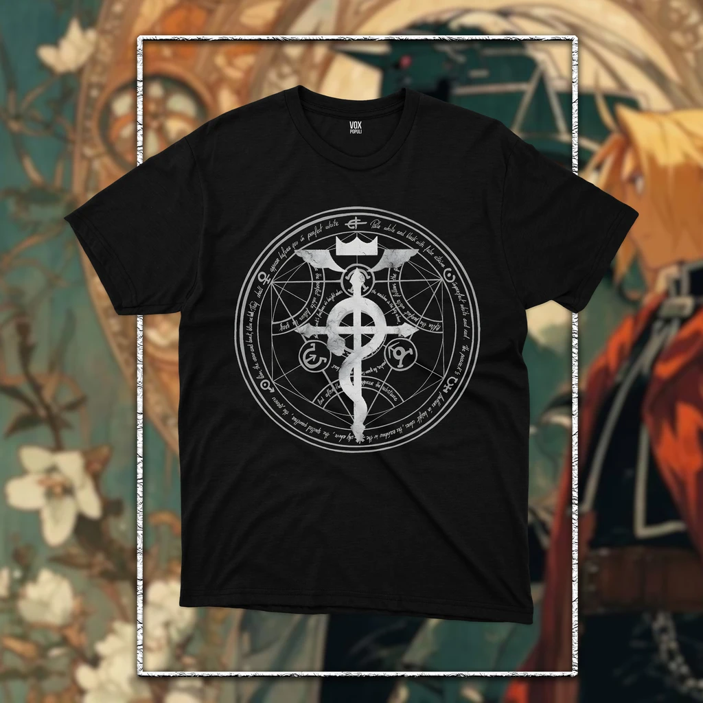 FULL METAL ALCHEMIST T-shirts Men Women Casual Cotton Short Sleeve Anime Gift for Boys and Girls Loose Tee Female Male Clothing