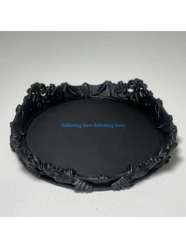 573B Detailed Handcrafted Jewelry Stand Display Plate for Any Room Decorating