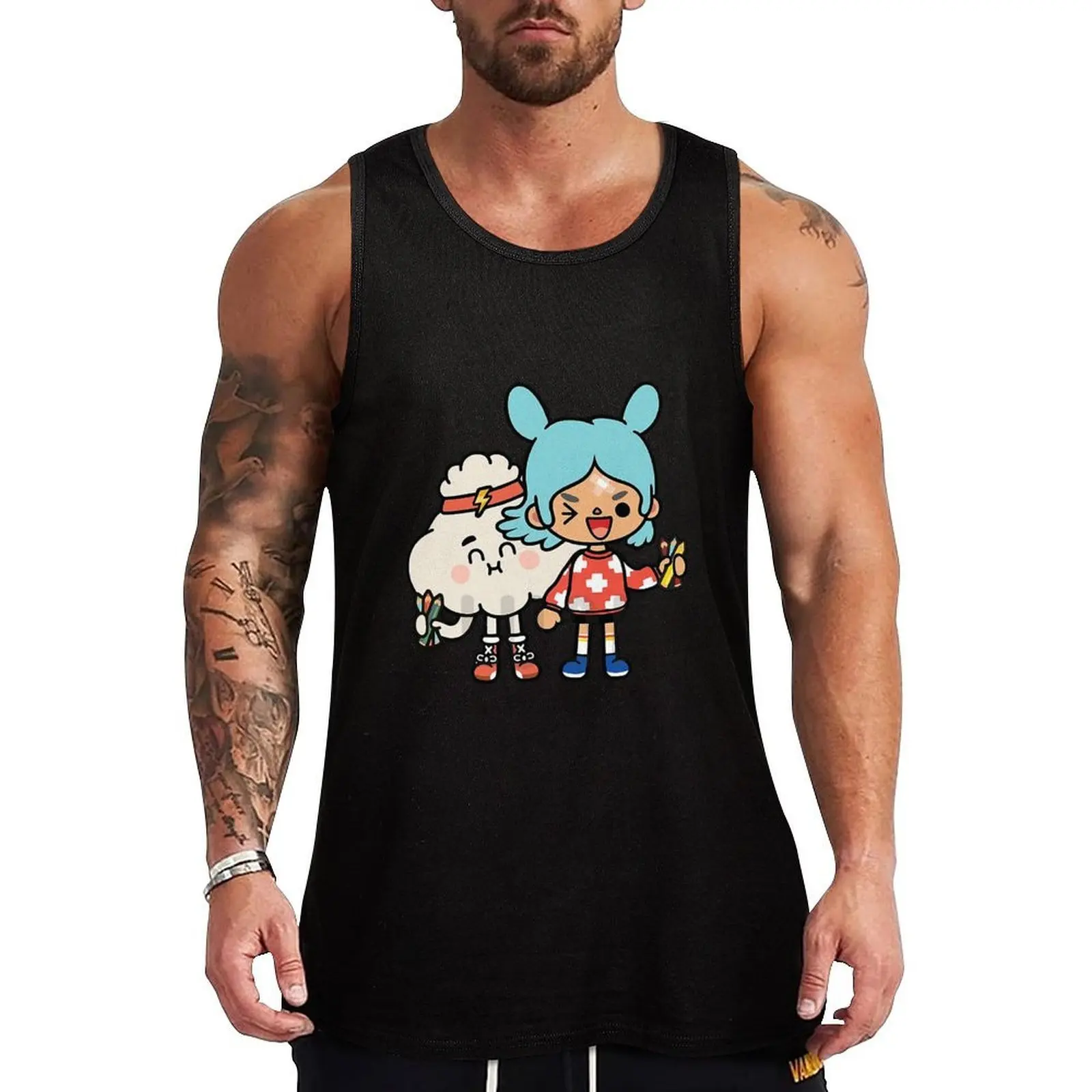 

toca boca Tank Top Undershirt Tank Top Cotton Basic Sleeveless Shirt