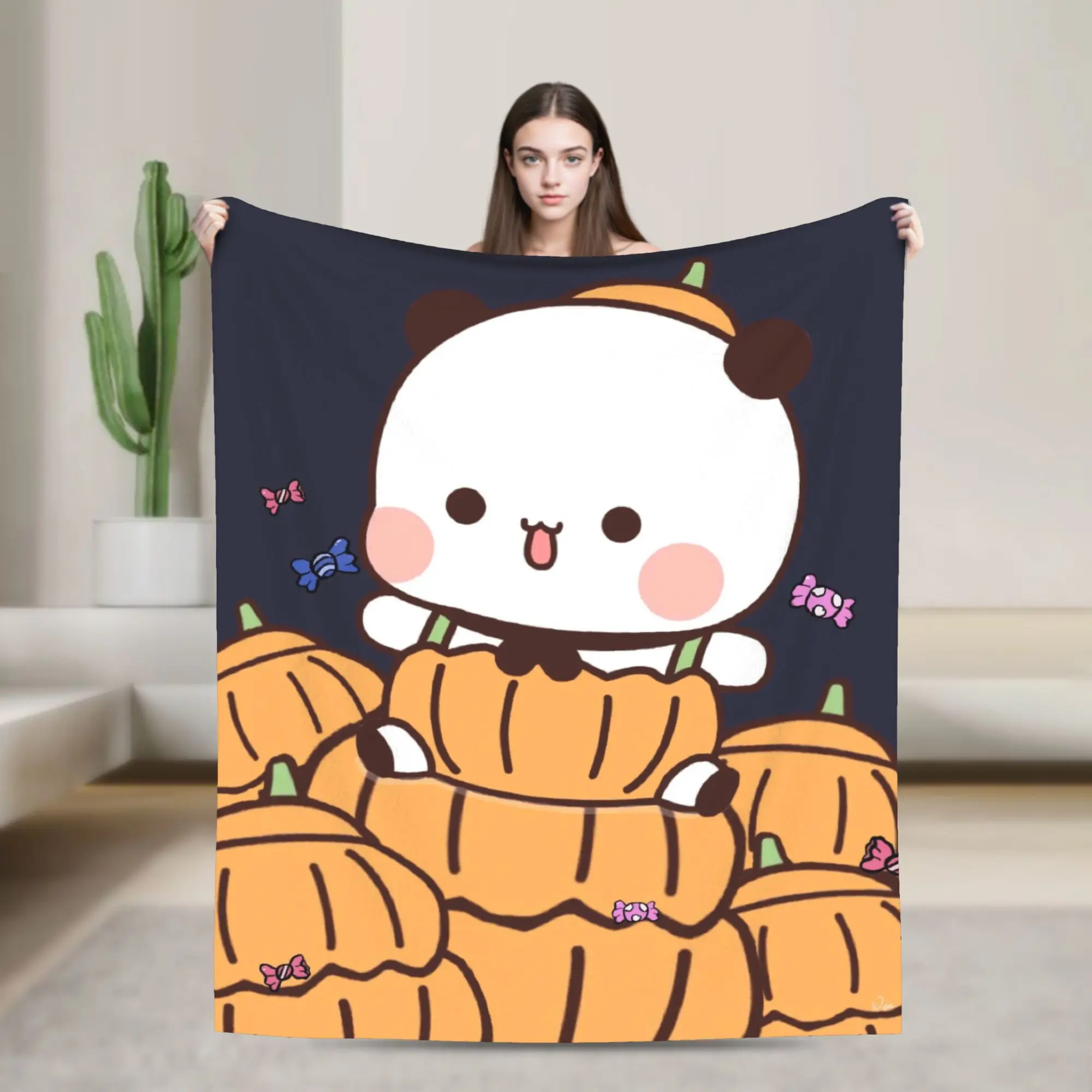 Dudu Halloween Blanket  Soft Funny Plush Throw Blanket For Kids Adult Couch Chair Flannel Bedspread Bed Cover