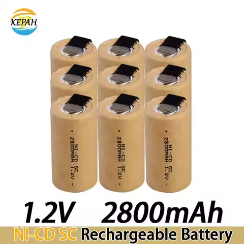 ✅New Screwdriver Battery 1.2V SC Rechargeable Battery 2800mAh, Replace Makita Bosch Dewalt NiCd SUB C Power Tool Battery🔋