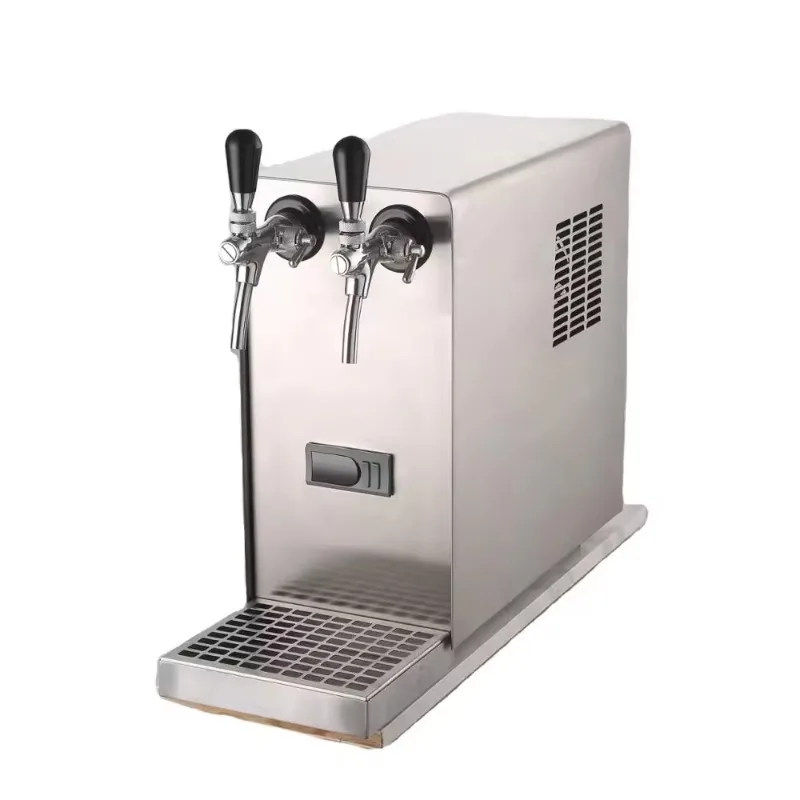 30L water tank compressor cooling wine beer cooler dispenser machine double head cooler draft beer machine drink beer dispenser