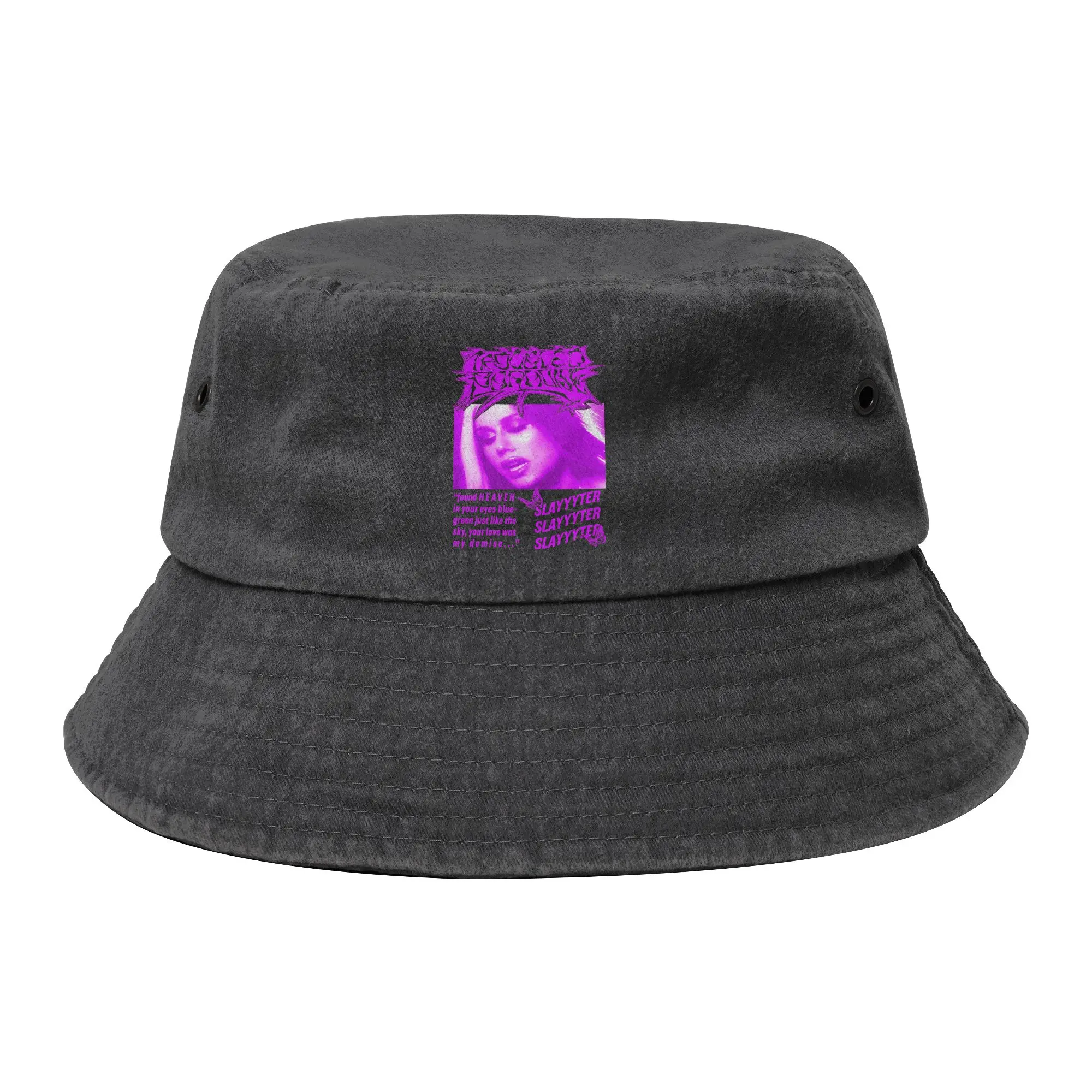 Slayyyter Troubled Paradise Single Bucket Hat Trendy Unisex Distressed Washed Sun Hats Irish Country Hat Fishing Hats Vacation
