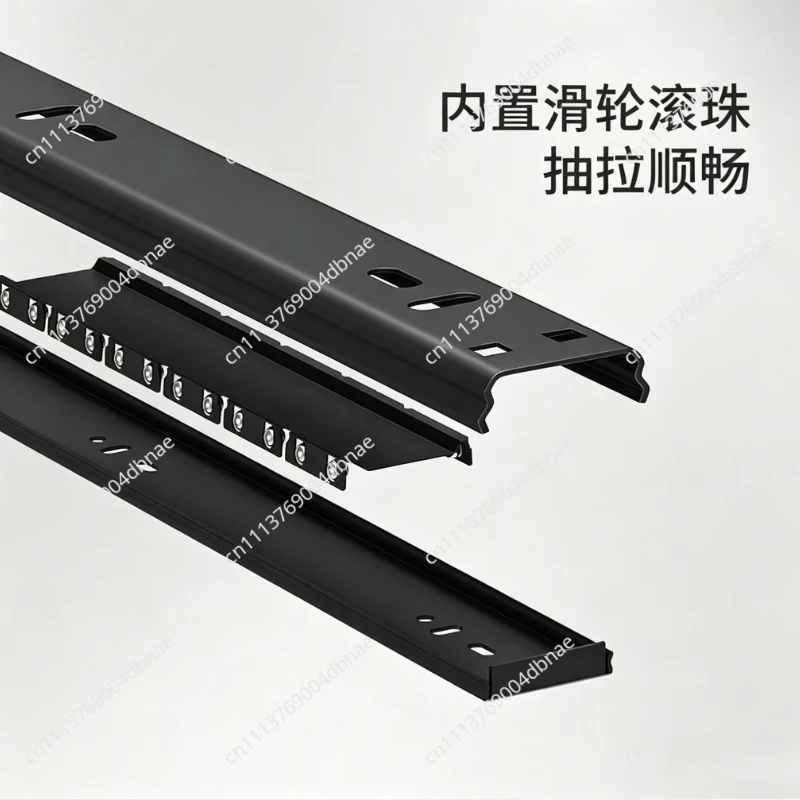 Suitable for Kitchen Pull-out Rack Retractable Slide Rail in Cabinet Drawer forDishes,Pots and PansStorage Rack Seasoning Basket