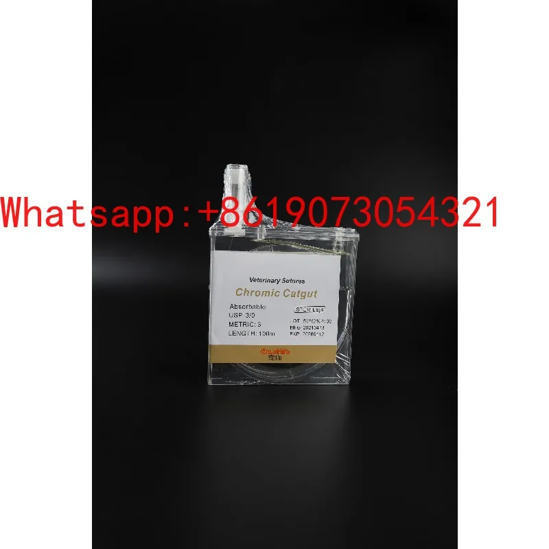 

Хромированный шов овцы для кишечника 50 метров 75 метров 100 метров/коробка Шовв коробки для животных без иглы