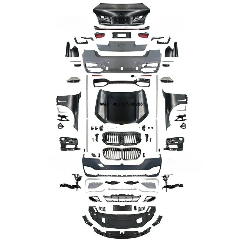 For F02/F01 Body Kit F01 Upgrade G12 Executive Version Front Bumper Rear Bumper Body Parts Equipped with Lights