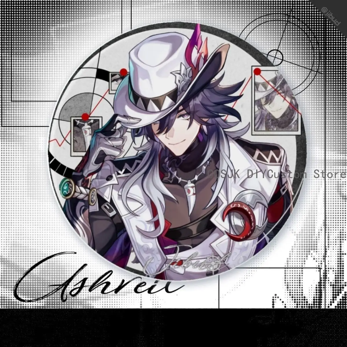 

Значок Game Ashveil, аниме-значок Honkai: Star Rail, брошь-значок, значок из жести для косплея, коллекционный реквизит, подарок на день рождения