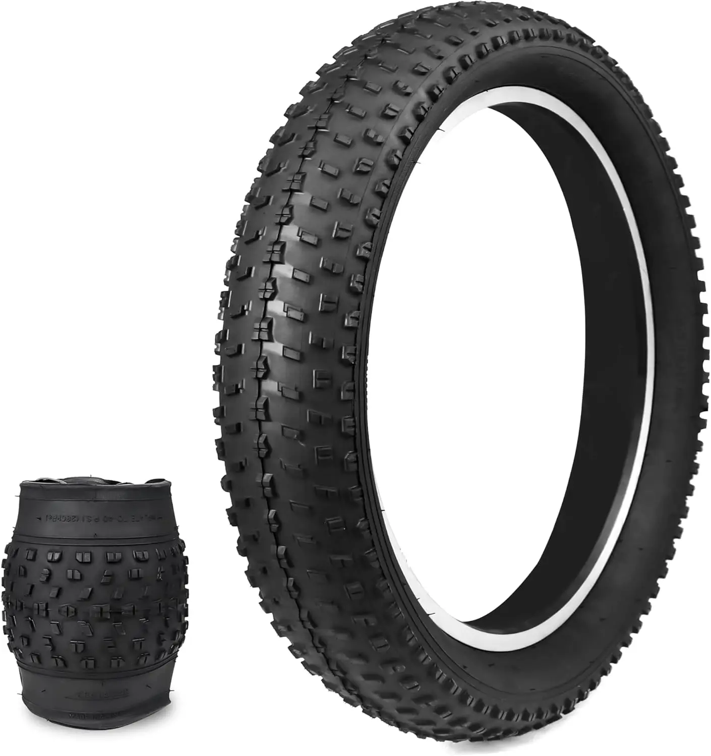 

ZUKKA E Bike Fat tire 20 x 3.0 Fat tire Heavy Duty High-Performance Wear-Resistant E-Bike Mountain Snow Bike Tire Black