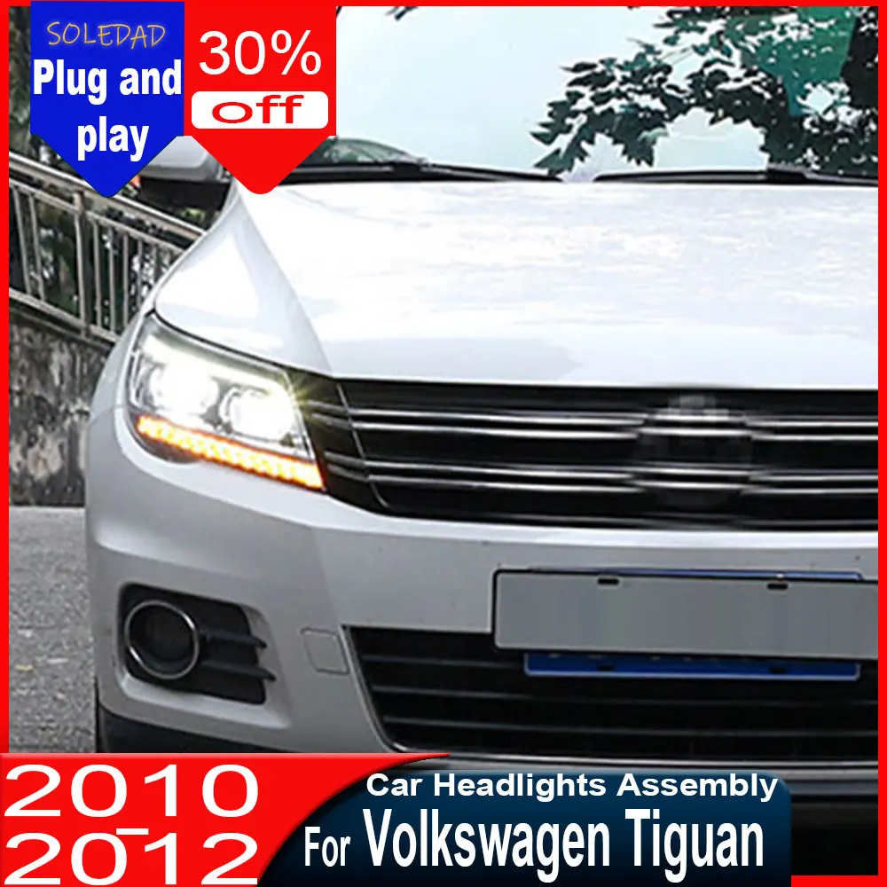 

Car headlights for VW Tiguan Headlights 2013-2016 Tiguan LED Headlight DRL Hid Head Lamp Angel Eye Bi Xenon Beam Accessories
