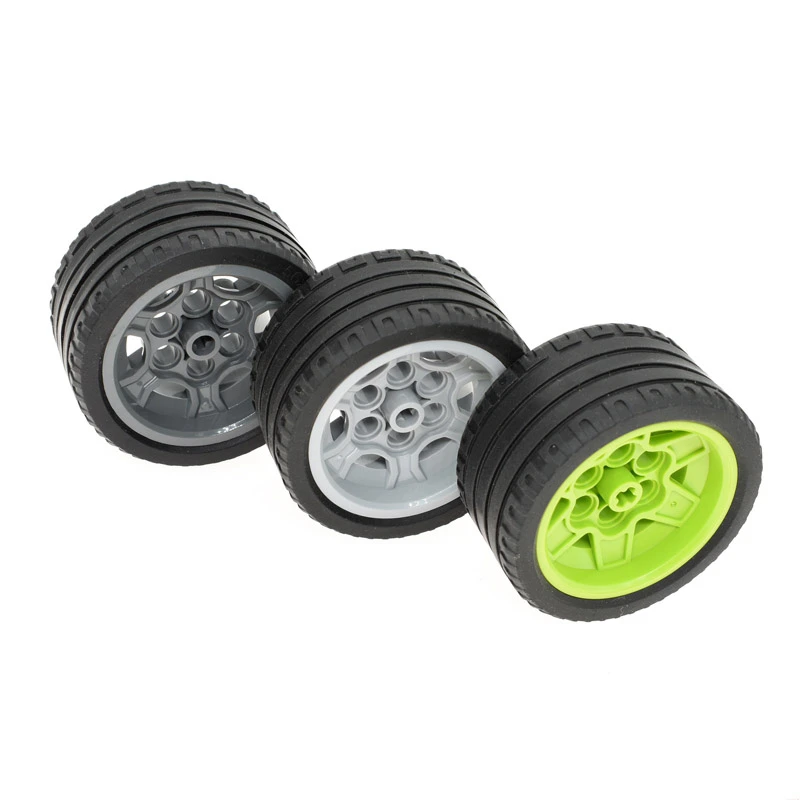 Building Block 56908 Wheel 43.2mm D. x 26mm 6 Pin Holes For Tyre 41897 61480 45982 Bulk GBC Toy High-Tech MOC Set