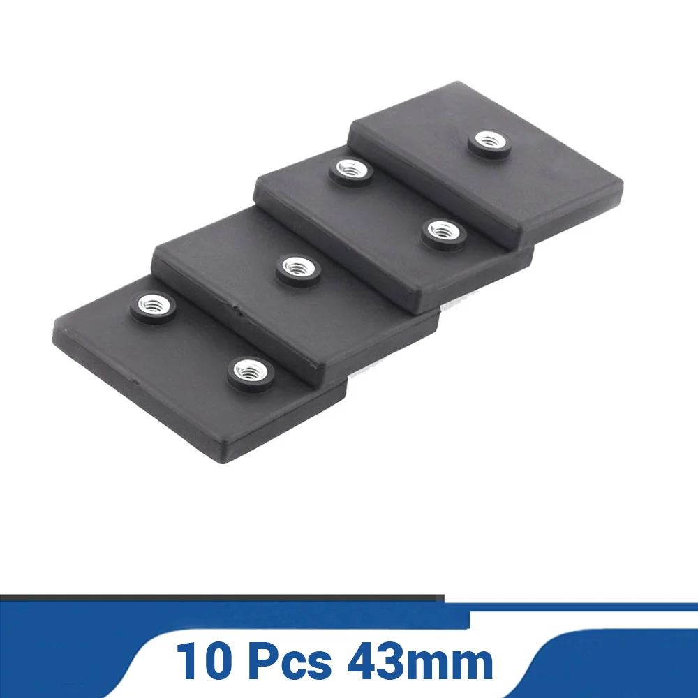 

10 Pcs 43mm Square Rubber-Coated Magnet Powerful Neodymium Magnet Disc Rubber With Two M4 Hole Square Magnet