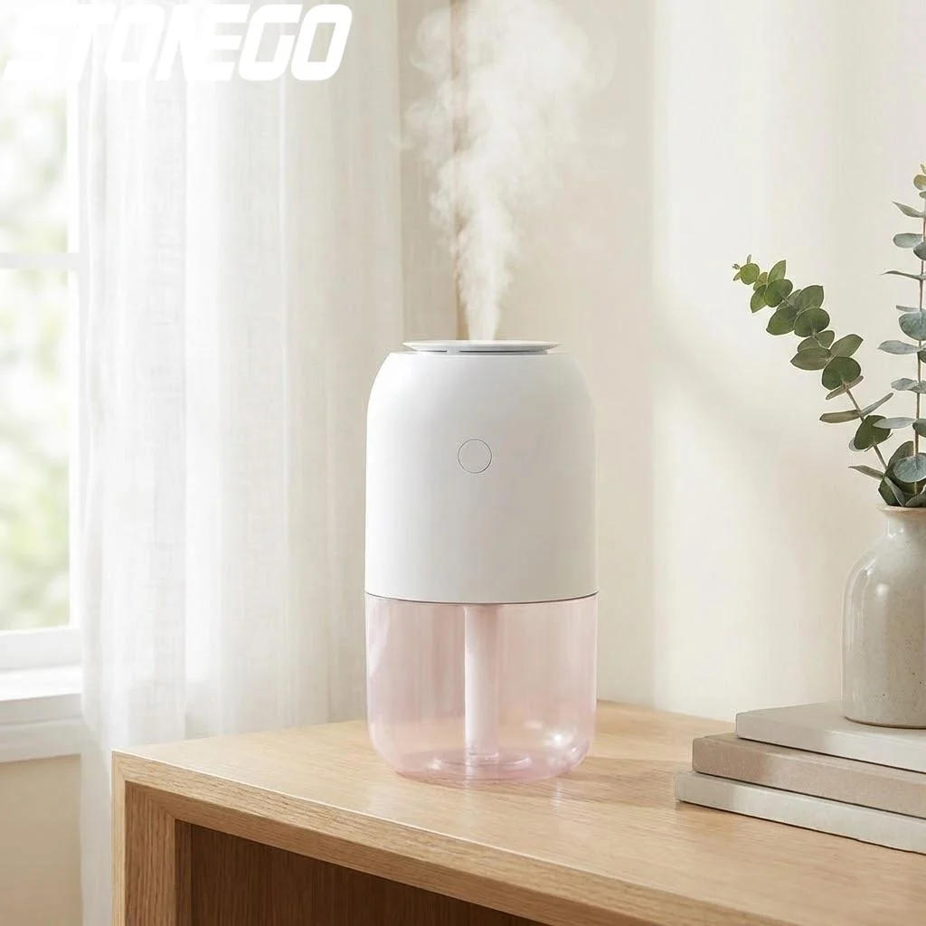 Mini USB Rechargeable Car Humidifier Colorful Round Aroma Diffuser Silent Cool Mist for Office Bedroom Travel Home