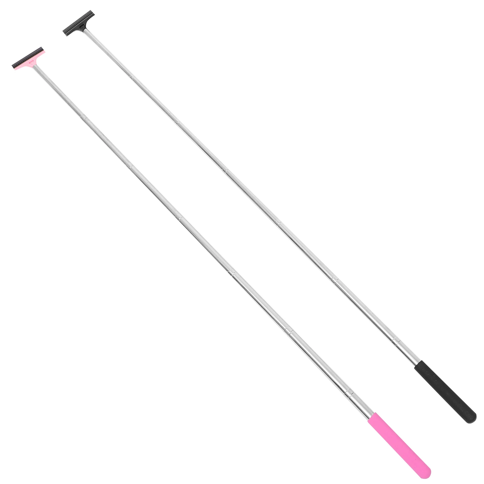 

2pcs Rain Scraper Squeegee For Car Windows Rear View Mirror Cleaner Retractable Handle Automotive Glass Water Remover Tool