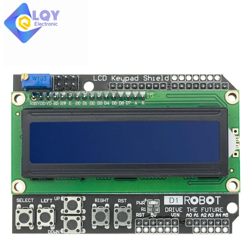 

LQY LCD Keypad Shield LCD1602 LCD 1602 Module Display blue screen For Arduino