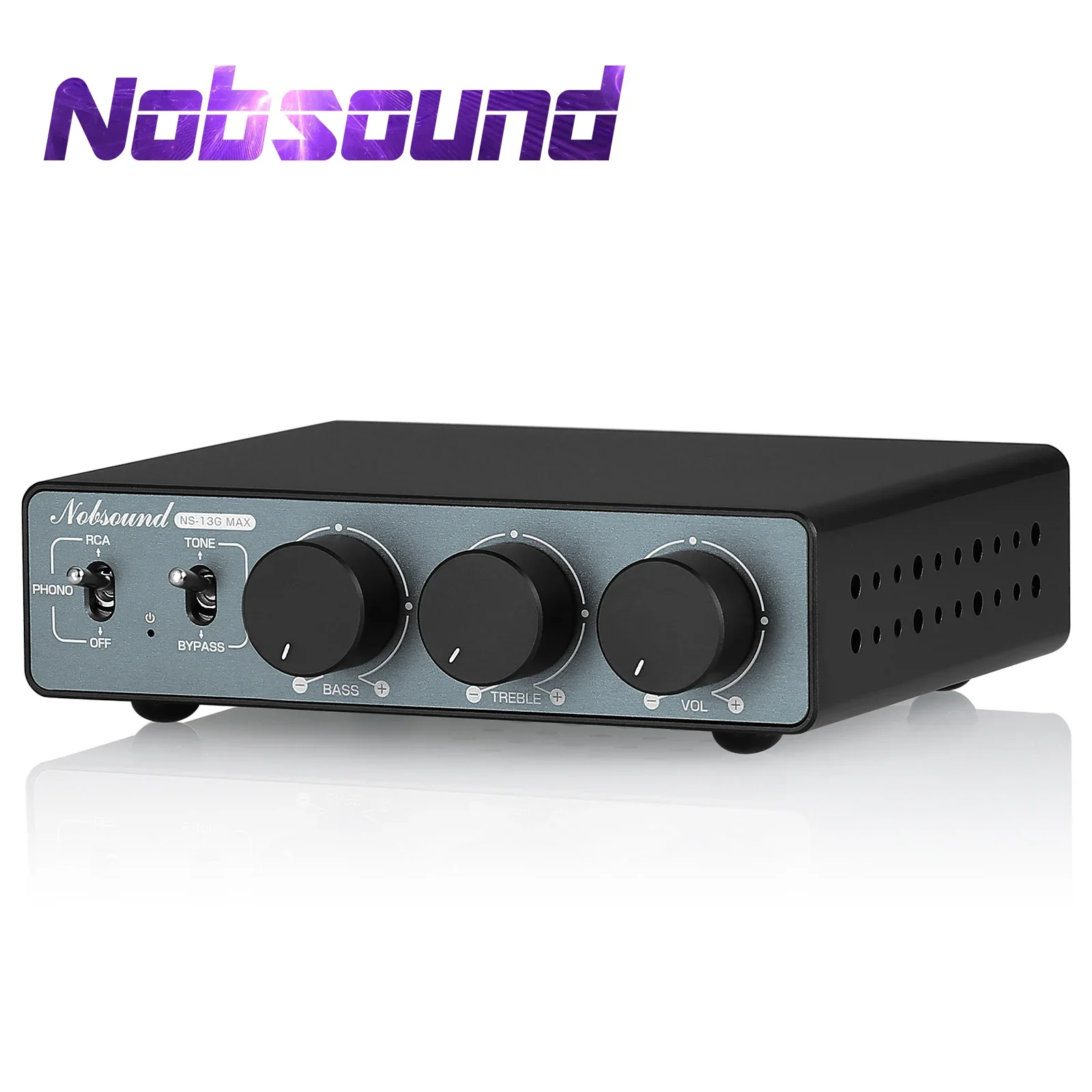 

Nobsound NS-13G-MAX HiFi 2-Channel TPA3255 Phono Stereo Audio Amplifier Mini Class D Power Amp 300W*2