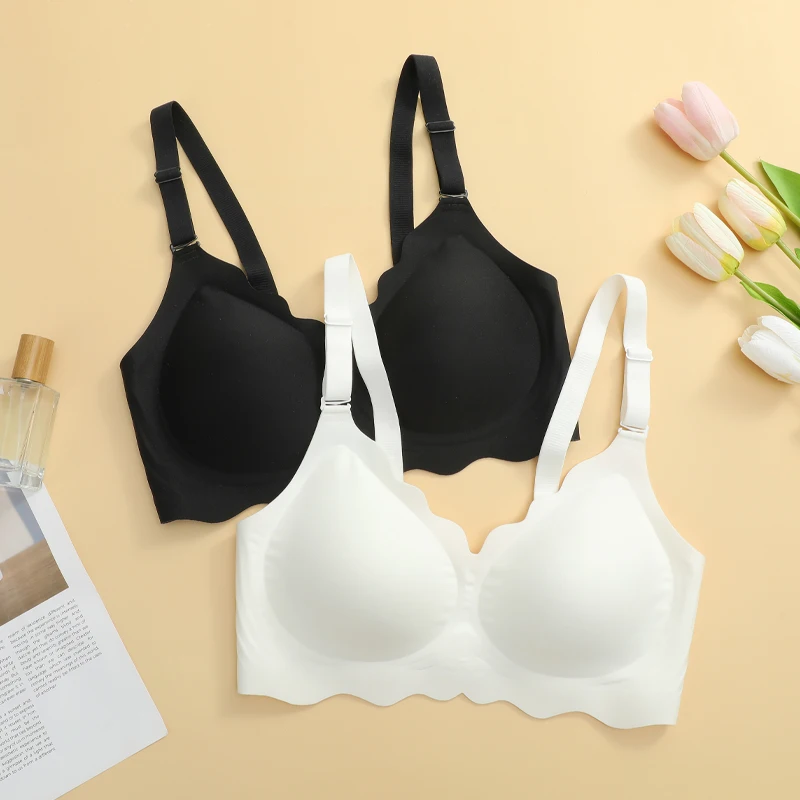 Nahtlose, gepolsterte BHs für Damen in den Größen S-4XL, sexy, nahtlose Oberteil-Unterwäsche, Push-up-Sport-BH mit abnehmbaren Trägern, Beauty-Back-Bralette
