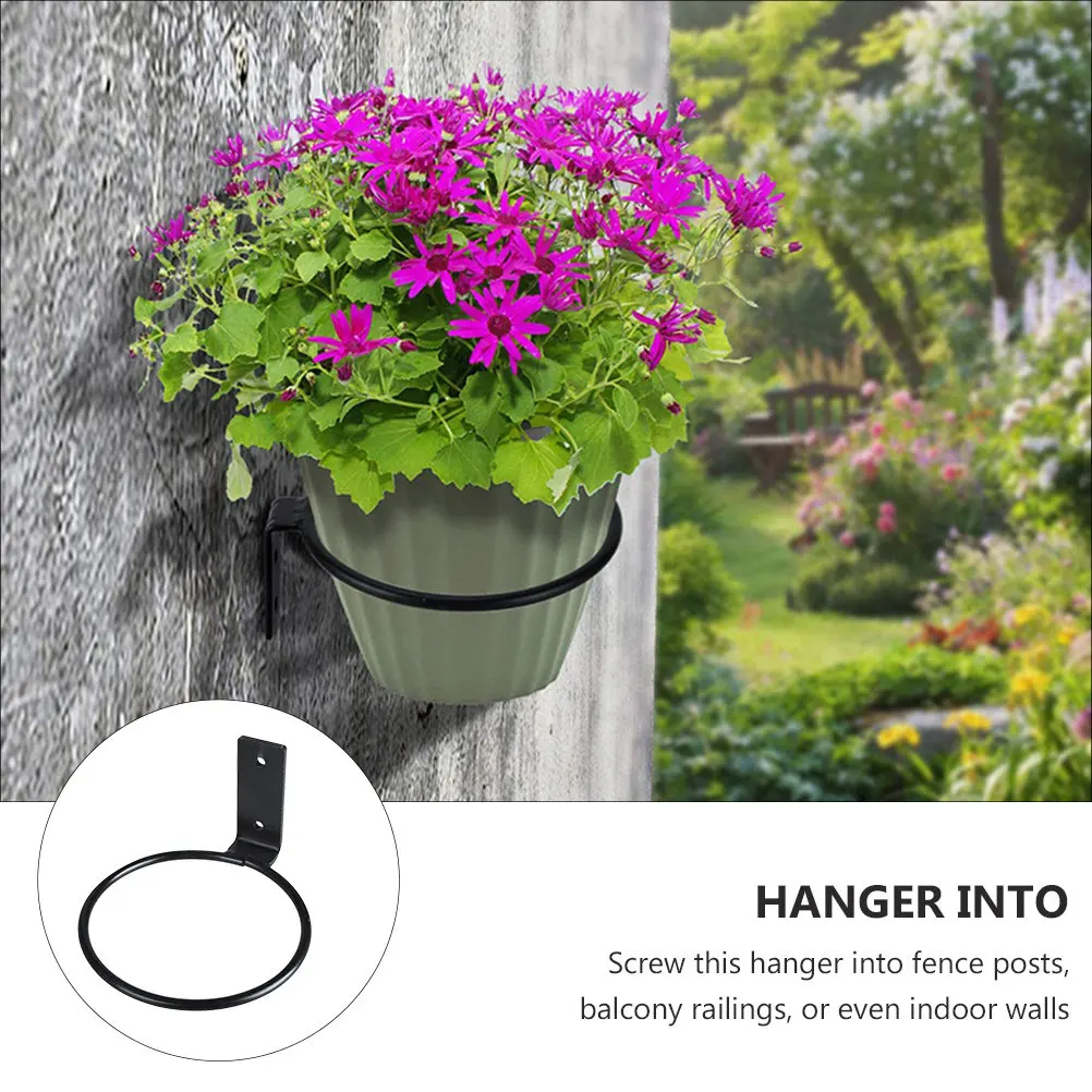 2Pcs Wall Mount Flowerpot Bracket Iron Hook Vintage Design for Balcony Garden Planter Holder Rack Flowerpot Holder