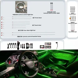 New 30 Colors For Audi A8 D4 D5 2010-2025 MMI Control Decorative Ambient Light LED Atmosphere Lamp Luminous Strip