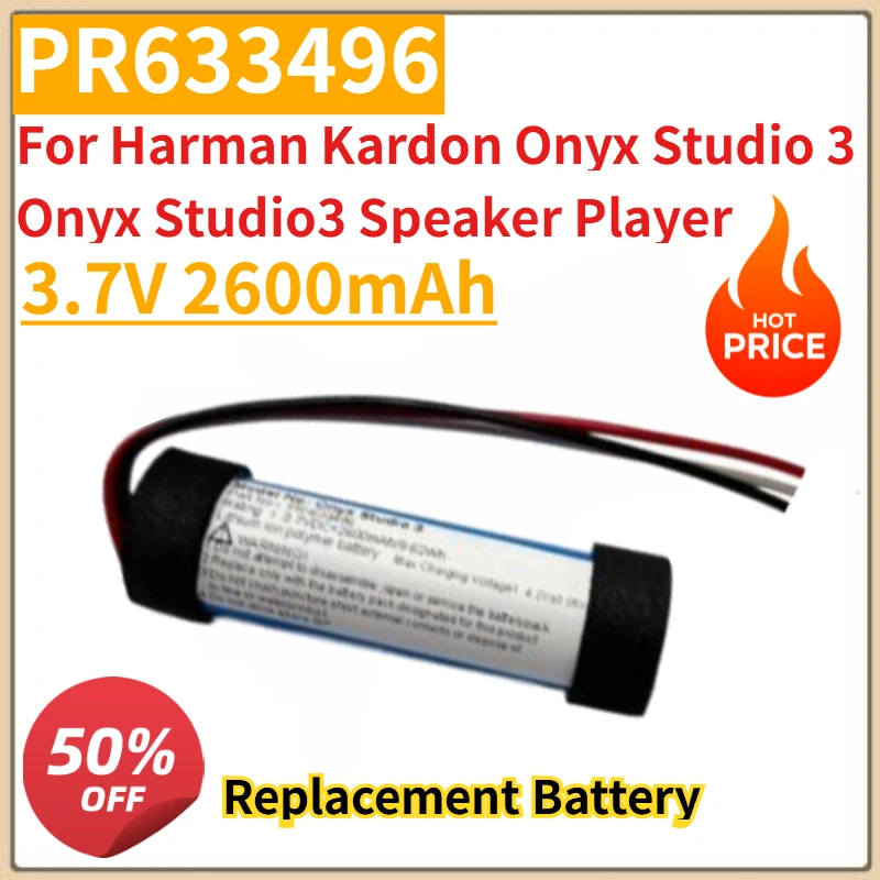 

Новый аккумулятор для динамика PR-633496 3,7 В 2600 мАч для Harman Kardon Onyx Studio 3 Onyx Studio3 Speaker Player