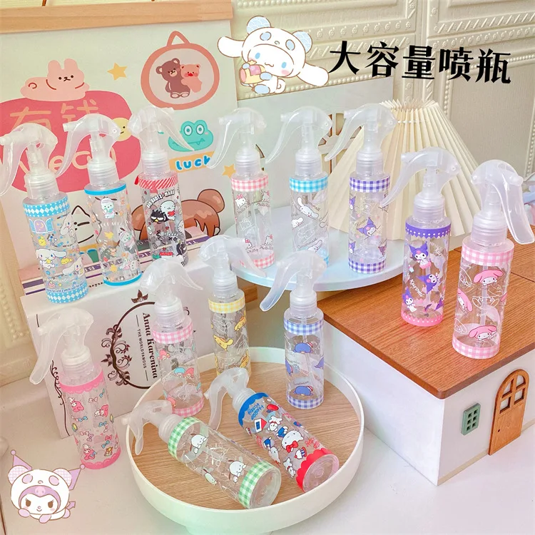 New 120ml Sanrio Hello Kitty Liquid Dispensing Bottle Kawaii Anime Kuromi Cute Cartoon Cinnamoroll Portable Cosmetic Water Bottl