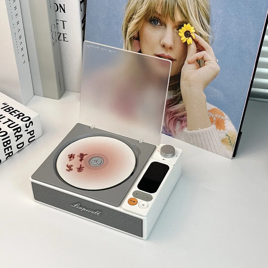 

Portable Bayonet CD Player Vintage CD Disc Walkman Screen All in CD-RW CD Player Bluetooth Speaker Album