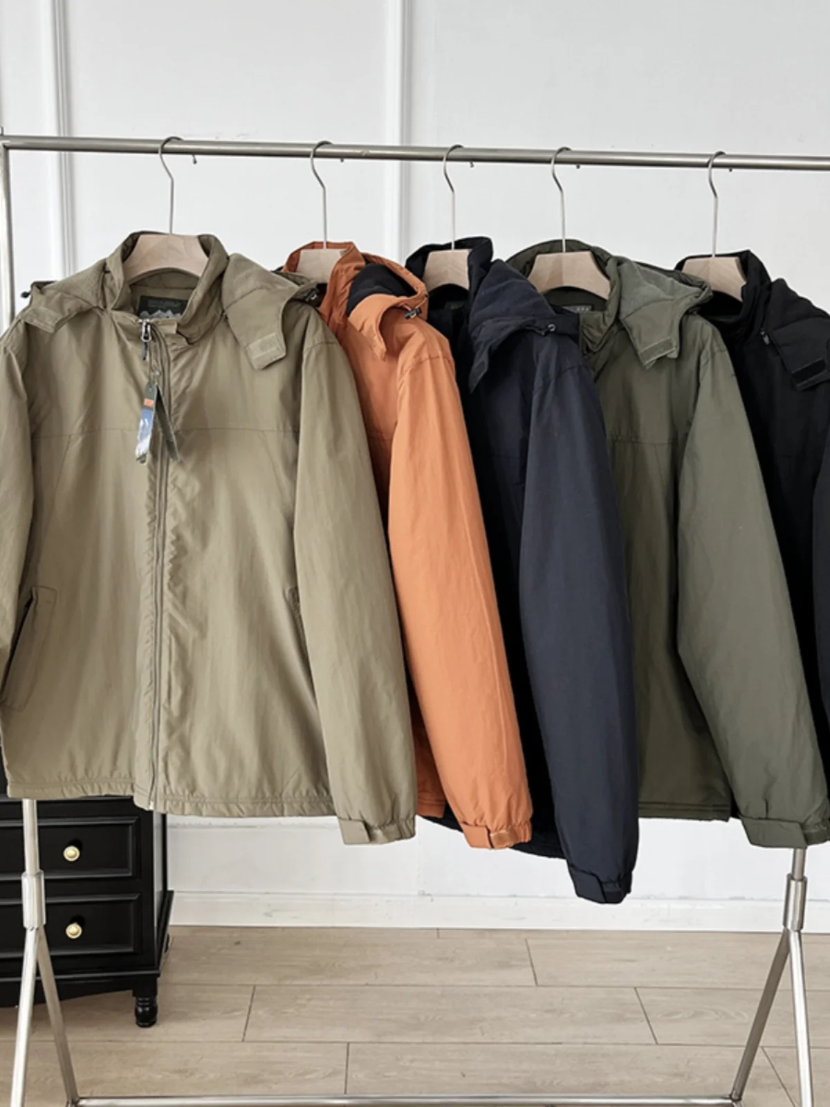 

Уличное мужское пальто с капюшоном на подкладке Thiened, водонепроницаемое ветрозащитное осенне-зимнее универсальное пальто для отдыха для мужчин