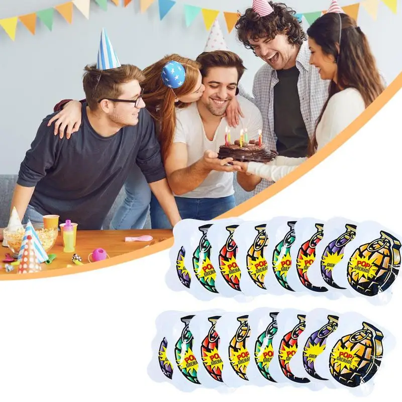 Kids Gag Toys Stress Relief Explosief Speelgoed 100 stuks Leuk Explosief Lastig Speelgoed Simulatie Explosief Speelgoed Automatisch Exploderend Speelgoed