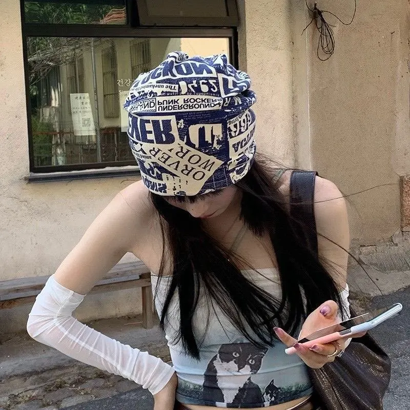Unisex Slouchy Beanie, Big Head Size Face Slimming Maternity Head Wrap Hat for Fall Winter