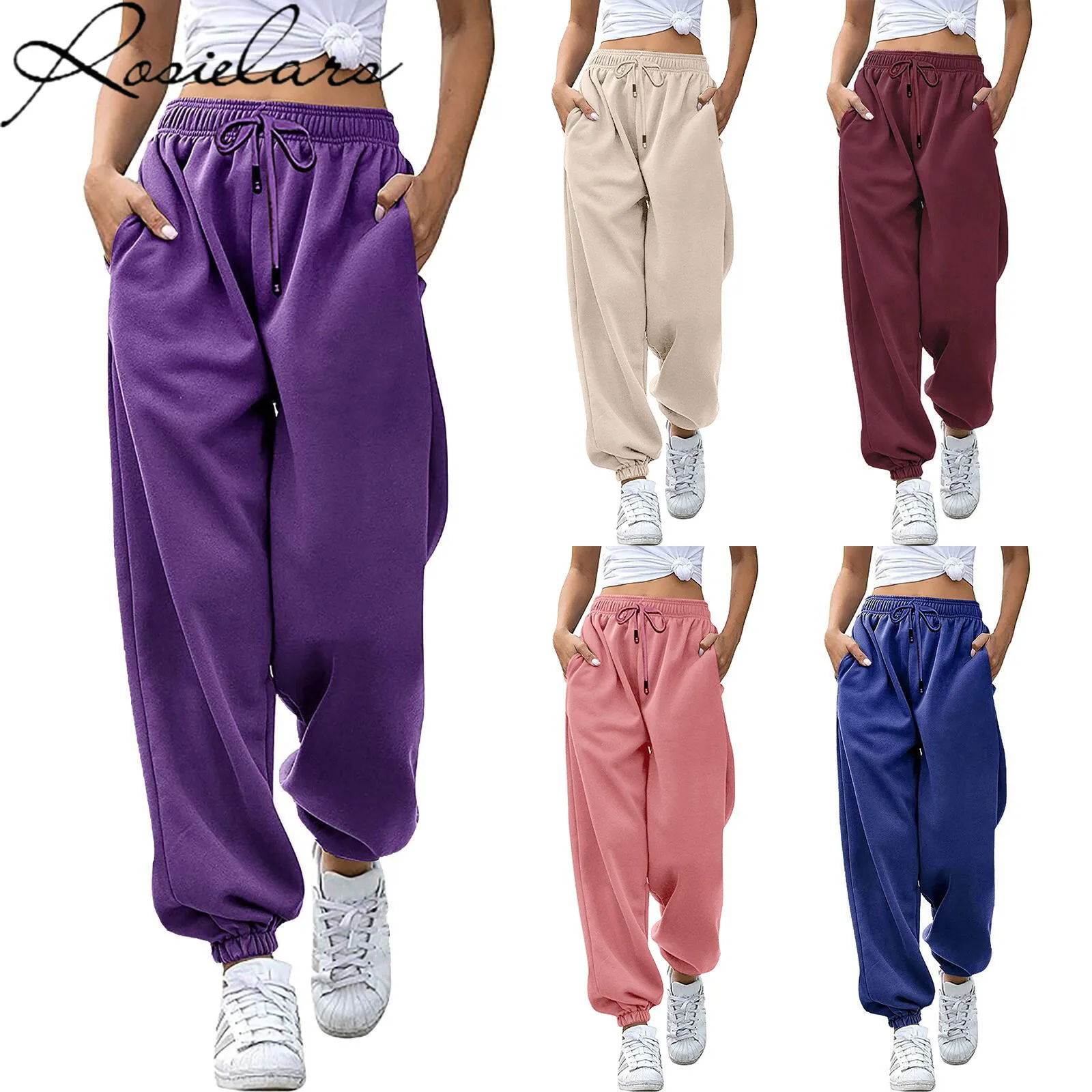 

2023 Spring Comfort Sweatpants for Women Baggy Fashion Casual Sports Y2K Pants Balck Trousers Joggers Streetwear Traf Pantalon