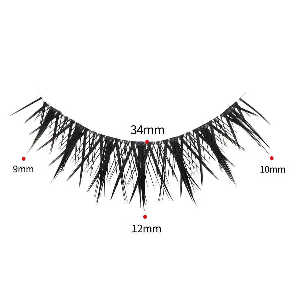 Faux cils d'aspect naturel pour femmes, bande transparente de maquillage thaïlandais, cils manga, contaminants, Py Fluffy Anime, nickel é, 4 paires