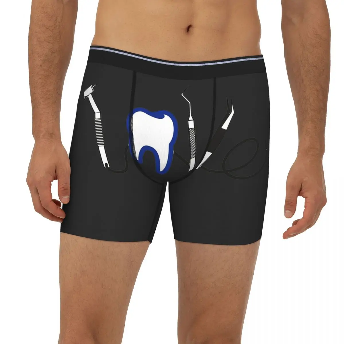 

Стоматолог, зубы, зуб, доктор, забавный подарок, длинные трусы-боксеры, короткие мужские трусы, мягкое нижнее белье, мужские подарки бойфренду