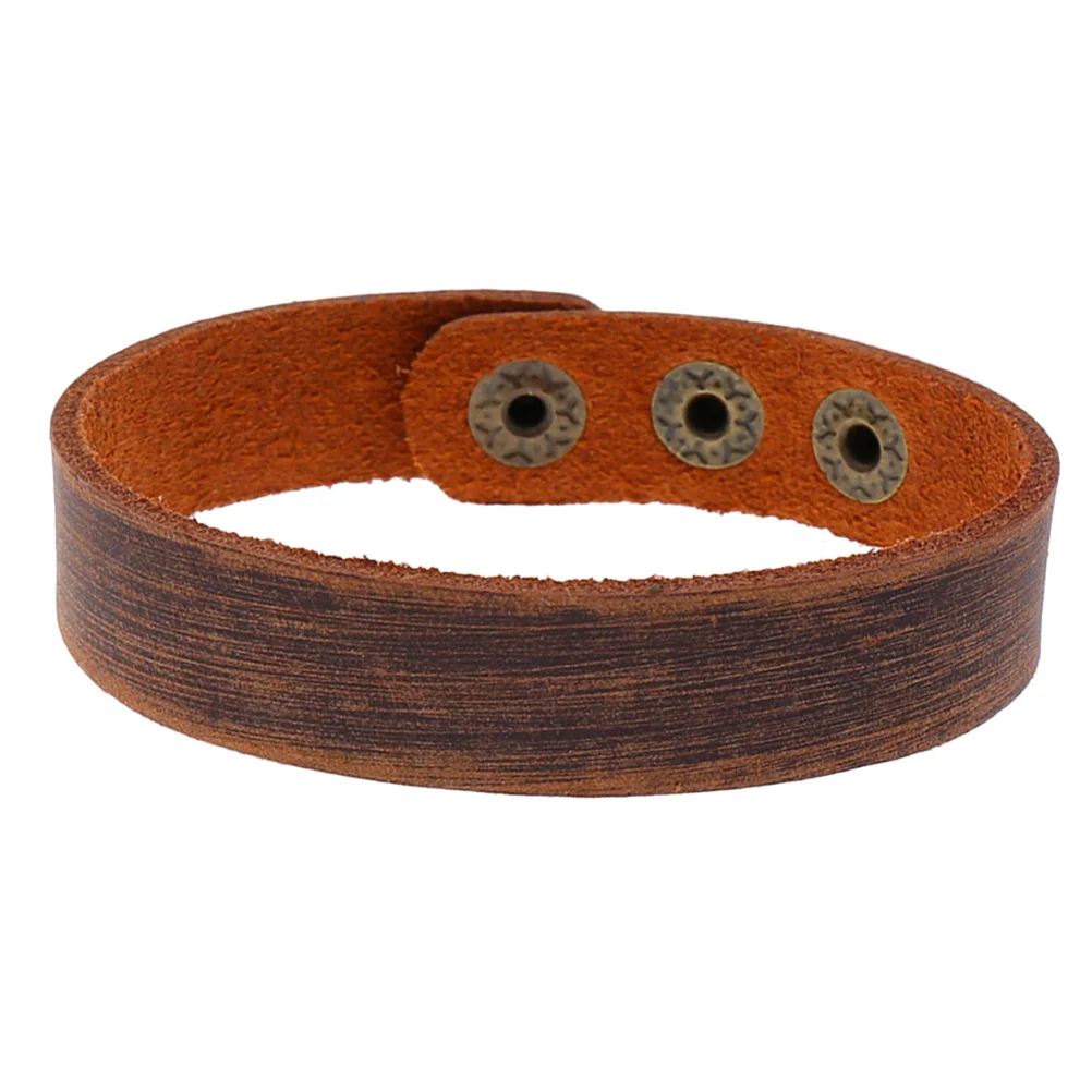 

4pcs 1.6Cm Plain Bracelet Unisex Simple Wrist Chain Cowhide Hand Bangle For Daily Wear Party Prom Gift Jewelry Accessory