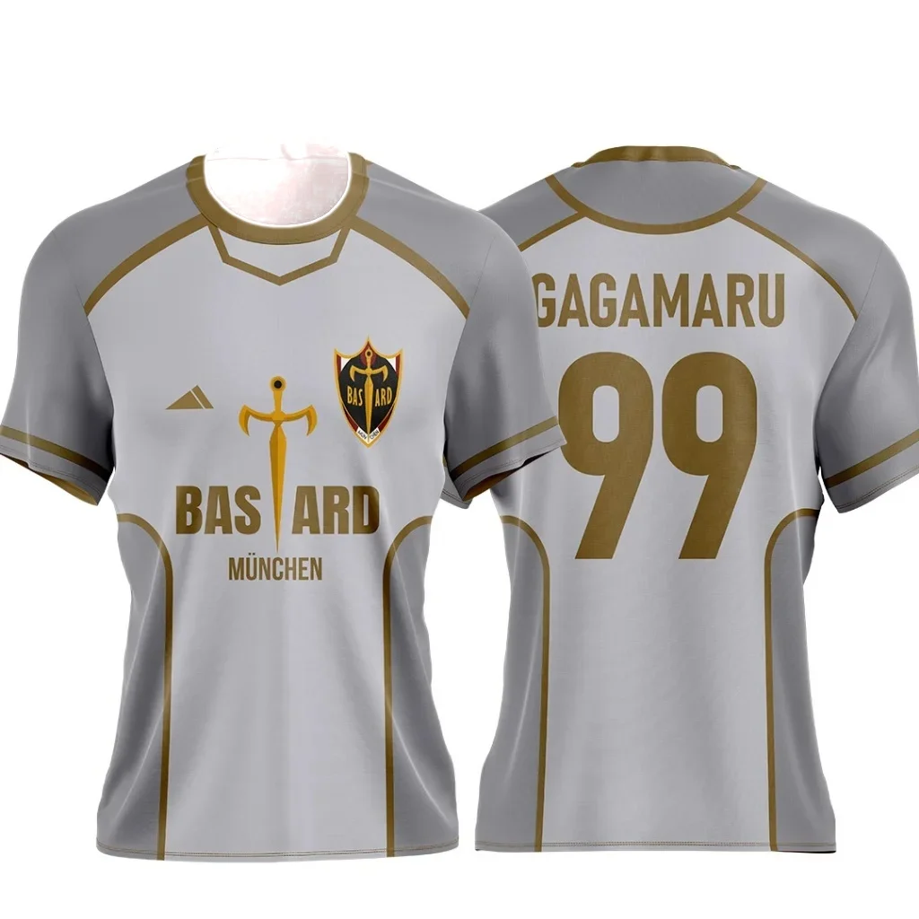 

Custom T-Shirt Bastard München 99 Gagamaru and Characters - Blue Lock Anime Summer Overszied Casual Clothing Fashion Tops