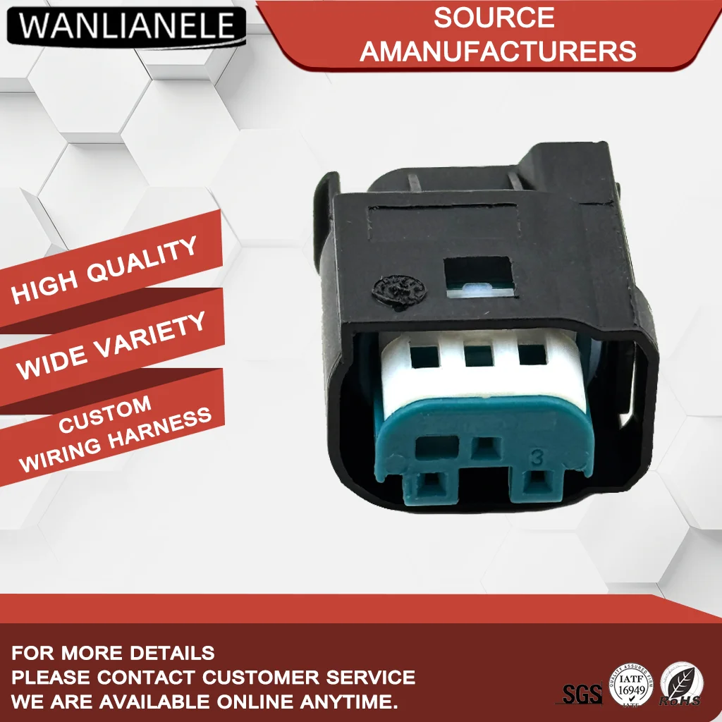 50 Sets 3 Pin Sealed Waterproof Female Automotive Electrical Plug Auto Connector Car Connector 9-967081-1