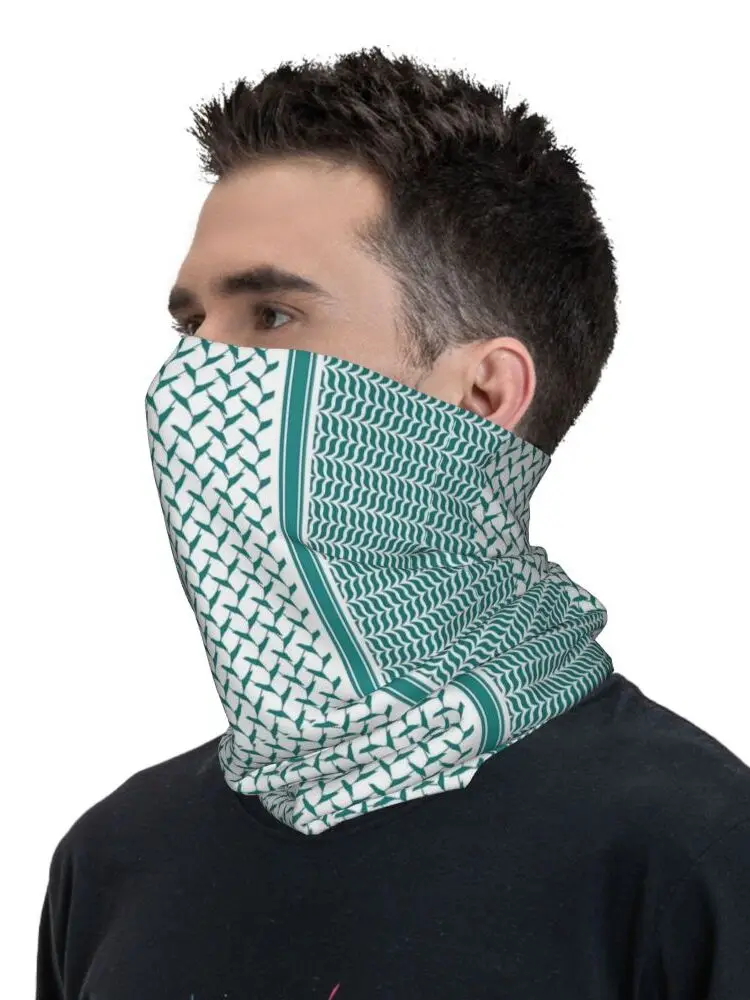 AliExpress CHAMPRINT Kufiya Keffiyeh Shemagh Bandana Neck Cover Printed Turquoise blue Balaclavas Mask Scarf Multi-use Cycling Running Adult Washable
