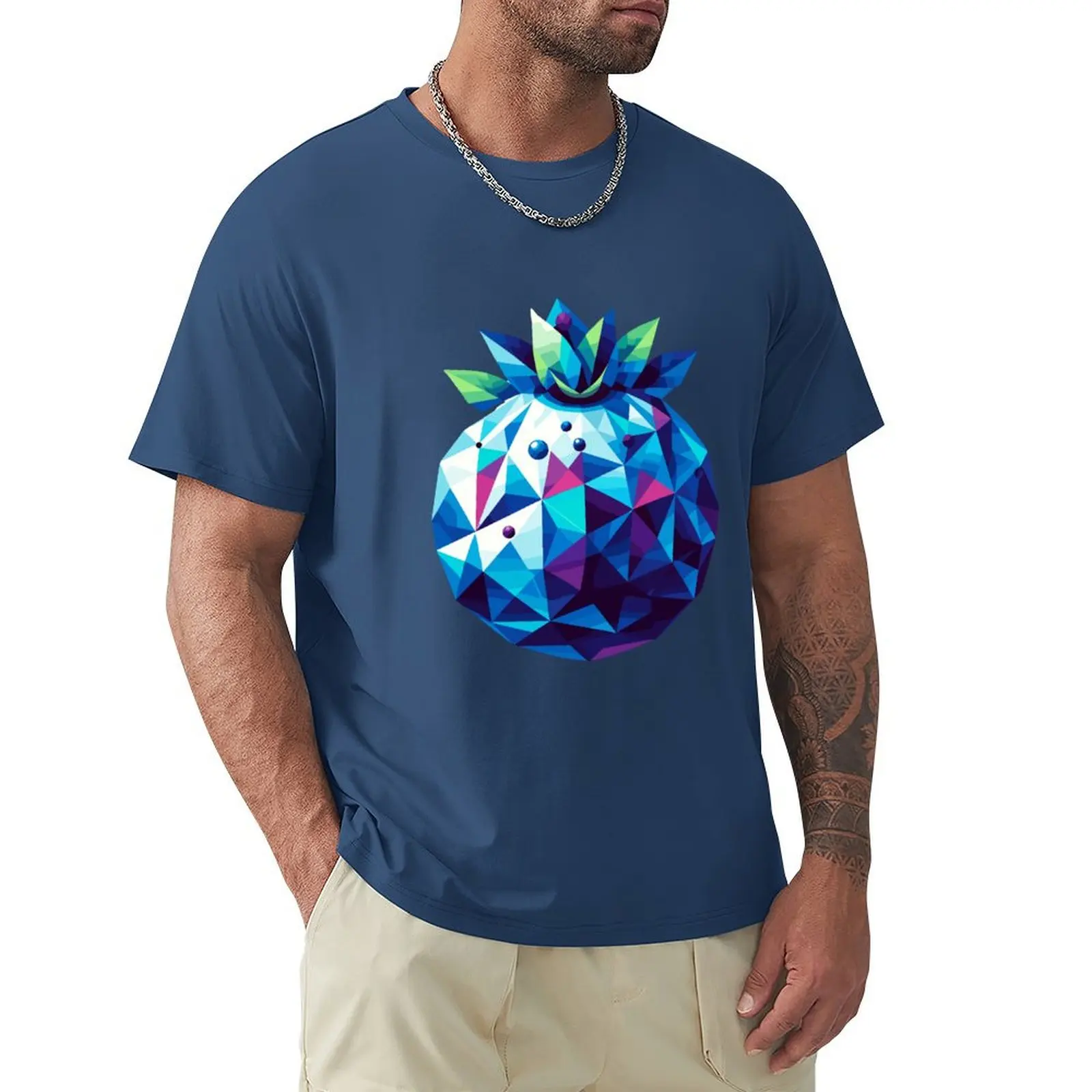 Abstract Geometric Blueberry - Color Design T-Shirt boys whites oversizeds mens clothing