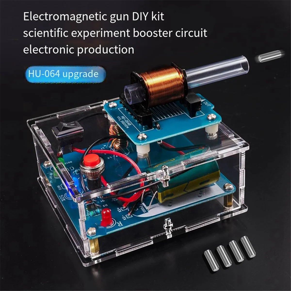 

Новая электромагнитная пушка DIY Kit дальнего действия, проектная высоковольтная катушка, повышающая печатная плата, производство B