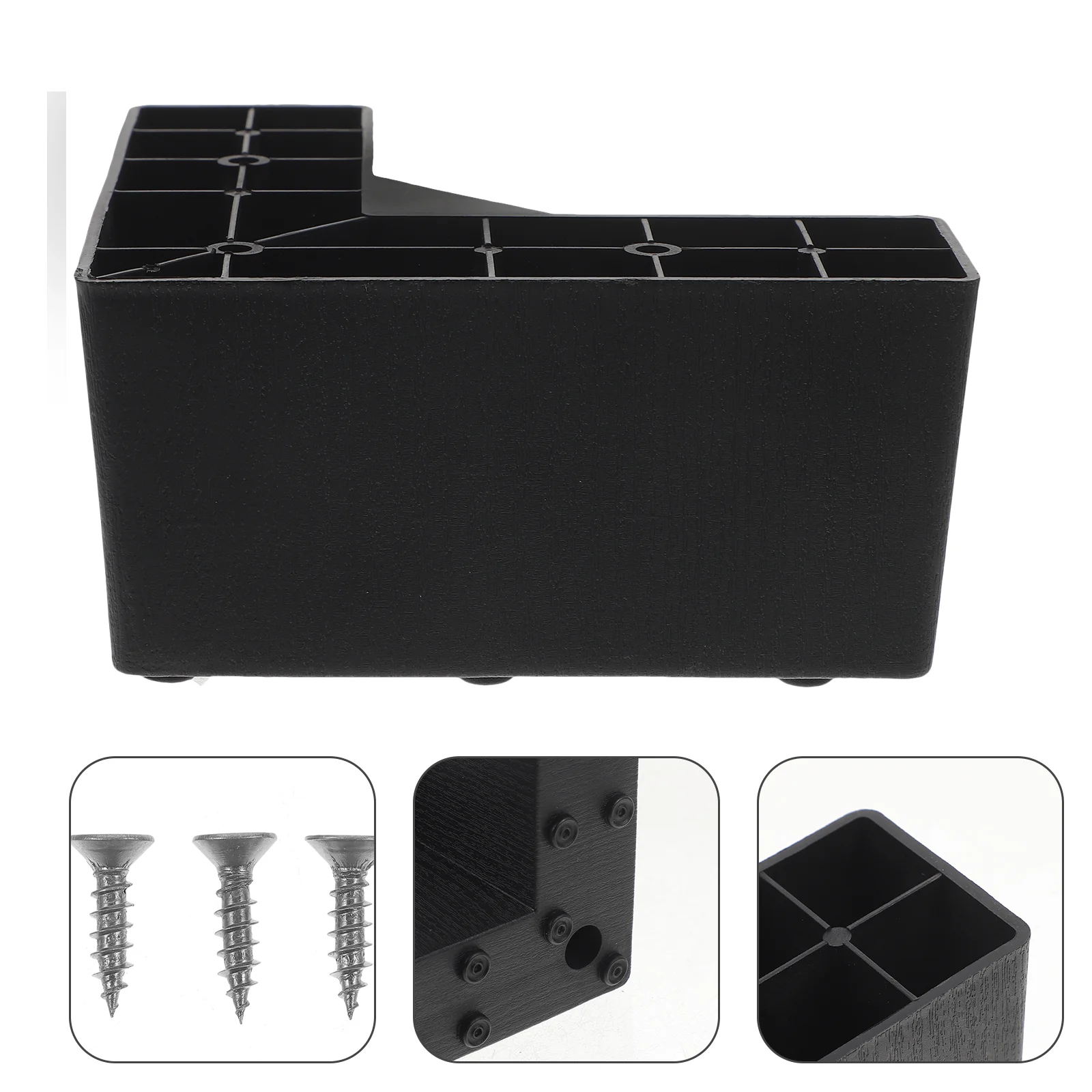 

4 Pcs Plastic Sofa Legs Chair Floor Protectors Bed Lifts Couch Risers Lifters Furniture Pad Desk Table for Heavy Duty