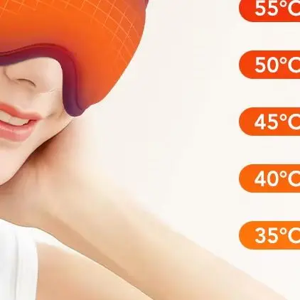 Heated Eye Massager Steam Mask 3D Vibration Hot Compress Timer Light Blocking Sleep Spa Relieve Fatigue Dark Circles Eye Care
