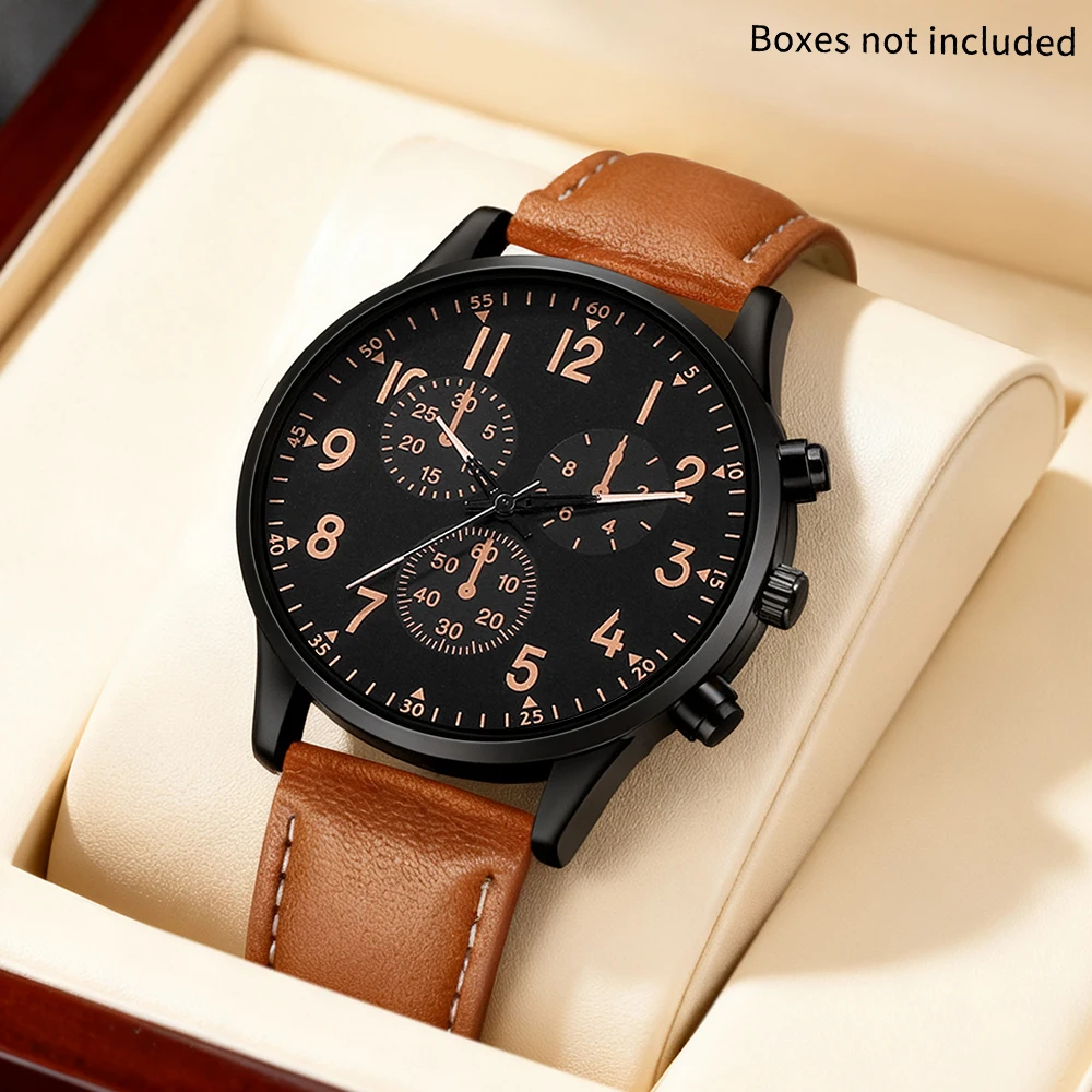 1pc fashionable new men's quartz watch, suitable for daily wear and holiday gifts
