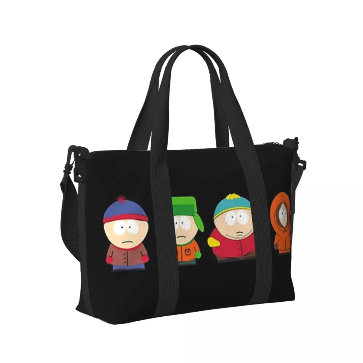 

Southpark Boys Cartoon Anime Beach Travel Bag Large Capacity Tote Bags for Gym Sport Women Shopping Duffle Shoulder Bag
