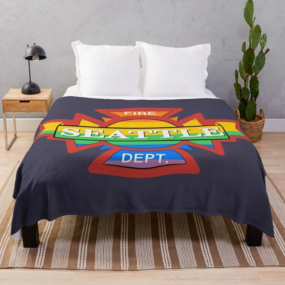 

Station 19 Pride Logo Throw Blanket Single wednesday christmas gifts warm for winter Blankets