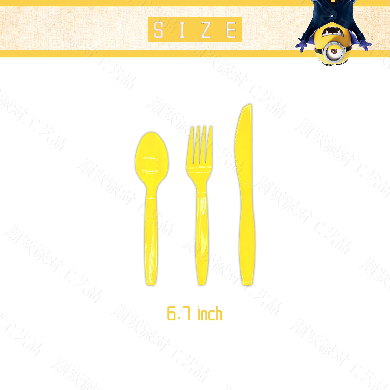 81pcs/Set Minions Family Theme Birthday Party Decorative Supplies Holiday Tableware Forks Spoons Flag Party Decorations Set Gift