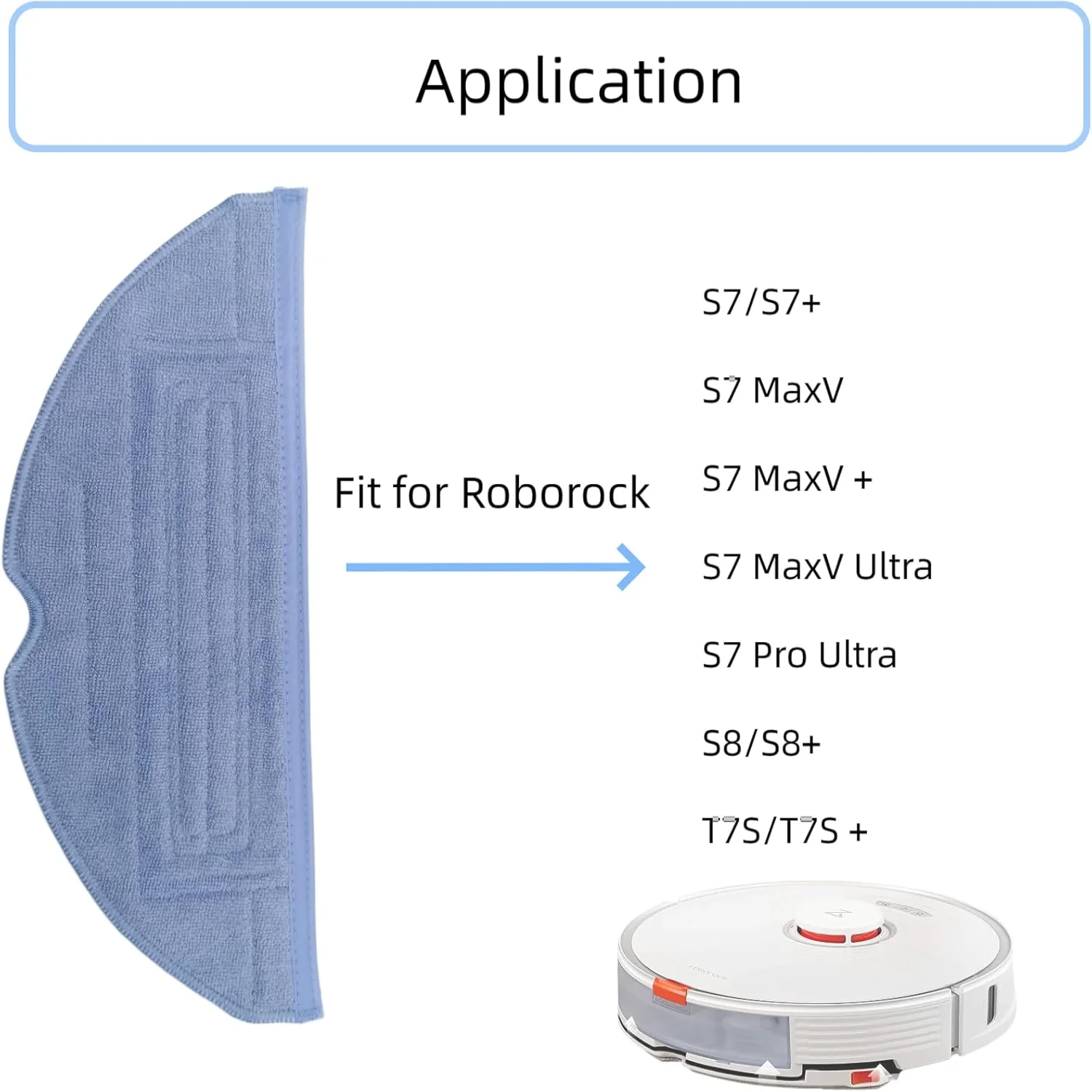 Almohadillas de microfibra para fregona S7/S7+/S7 MaxV/S7 MaxV Plus/S7 MaxV Ultra/S7 /S8/S8+/T7S/T7S Plus e, 4 Uds.