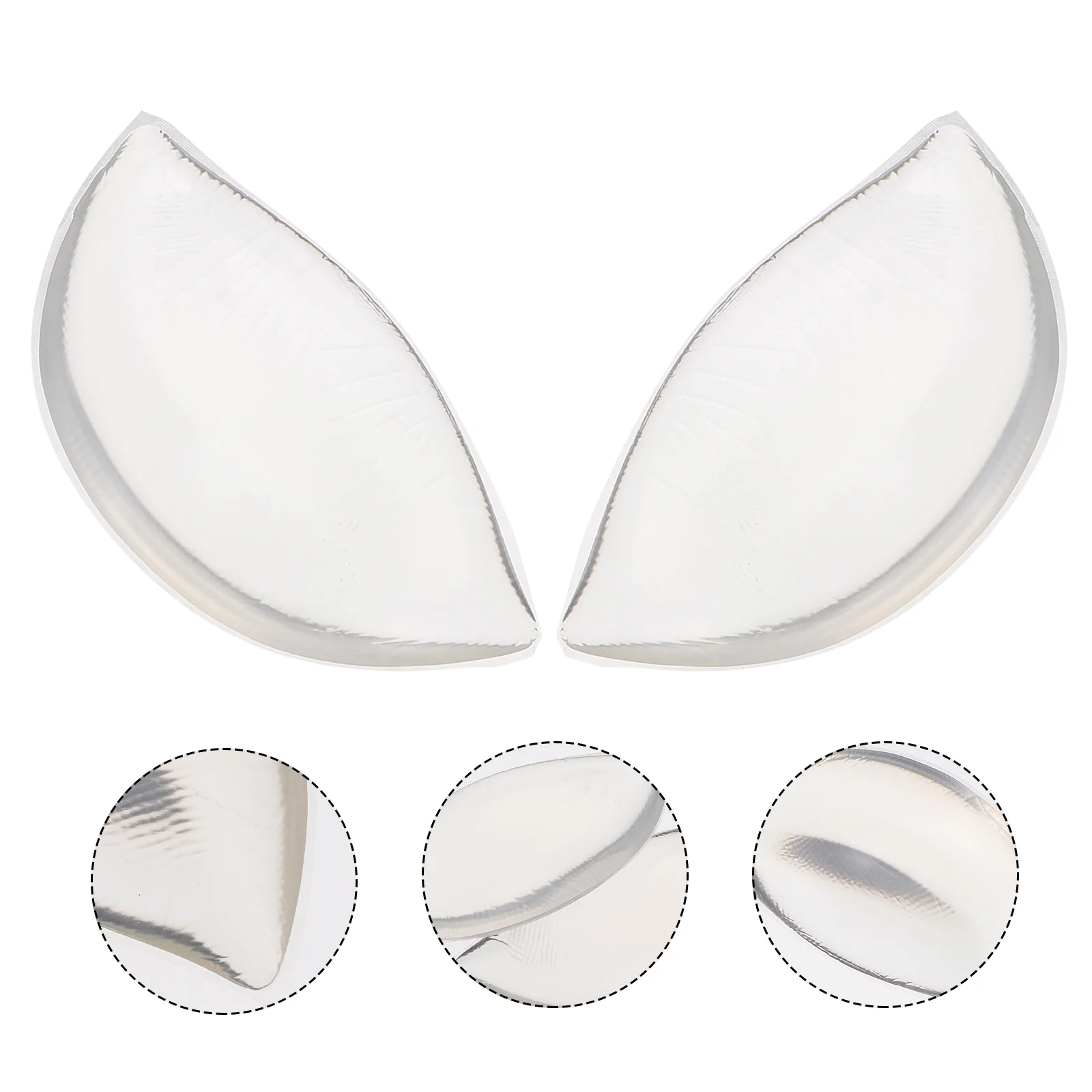 2 Pcs V-shaped Inserts Breast Pads Bikini Padded Swimsuit Silicone Liners Silica Gel Push Up