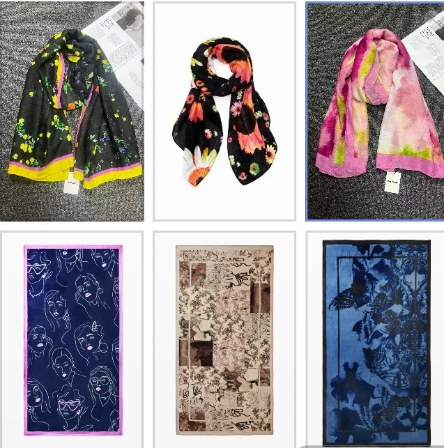 Spanish fashion brand  fashion prints are colorful and distinctive, all-match shawl scarf dual-use
