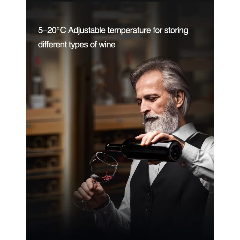 Airo Electric Customized Thermostatic  Embedded  Wine and Cigar Cooler Cabinet for Commercial