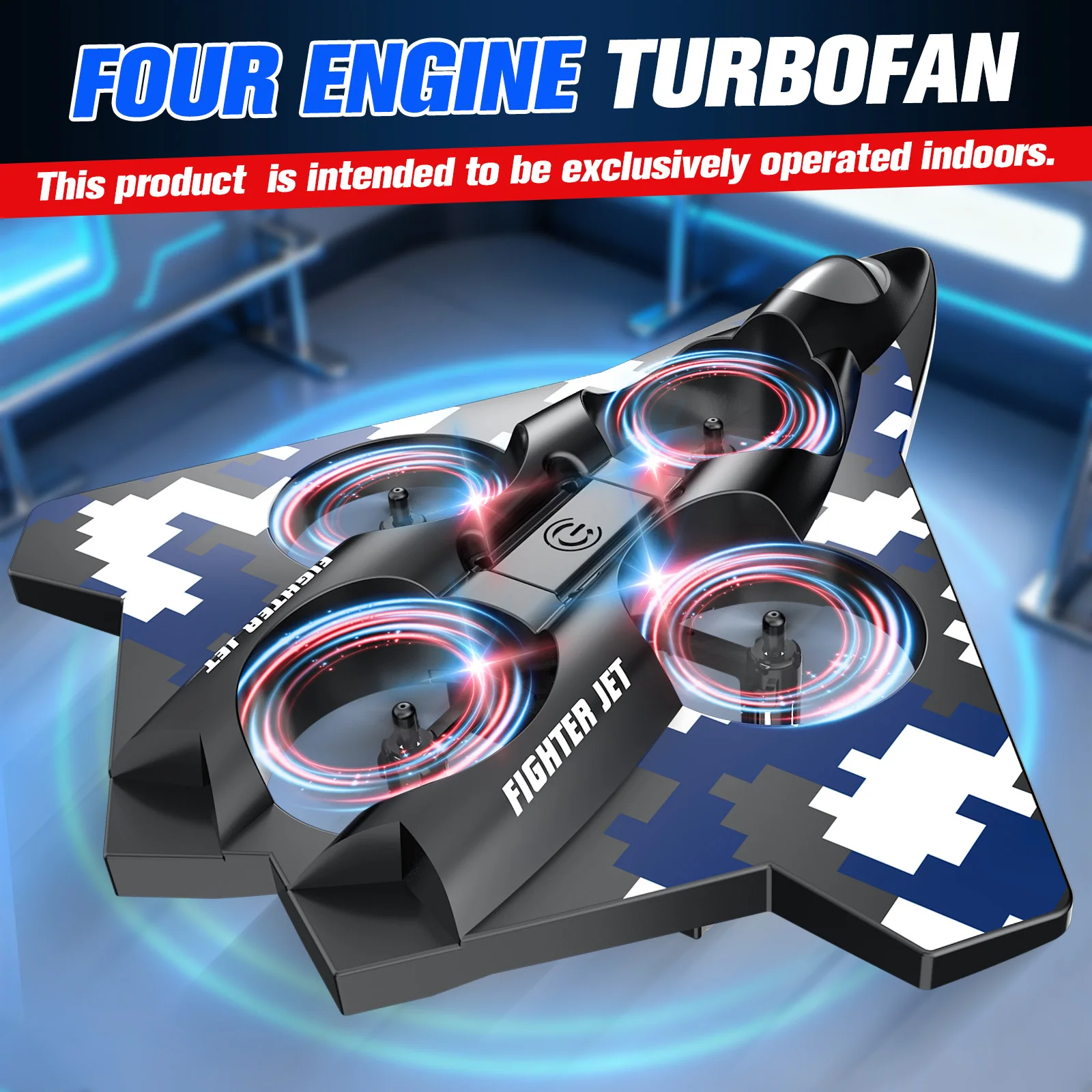 

B6 8th Generation Quad-Turbo Fan EVA Foam RC Drone, Indoor Aircraft Toy, Durable Crash-Resistant Indoor Toy Plane with a Maximum