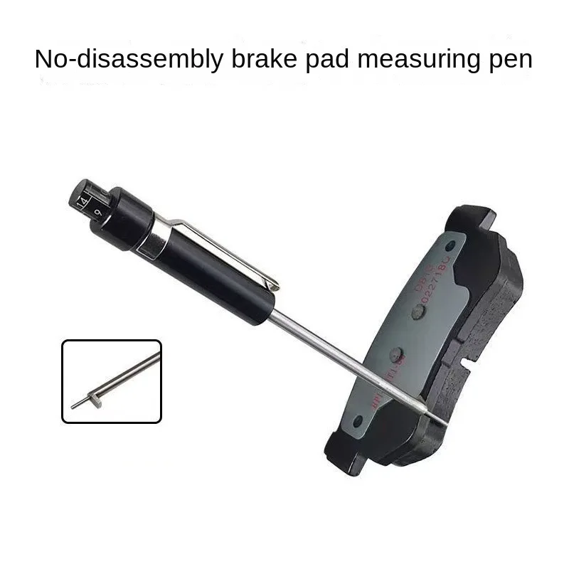 

Car Brake Pad Thickness Gauge Measure Tool with Scale Brake Shoe Tester for Internal External Brake Pads Automotive Repair Tool