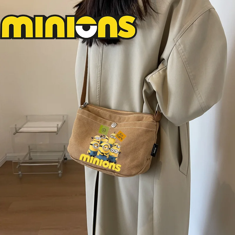

Милая мультяшная сумка-кроссбоди с персонажами Миньонов, новая модель, большой объем, универсальная, для улицы, модная, подарки на день рождения
